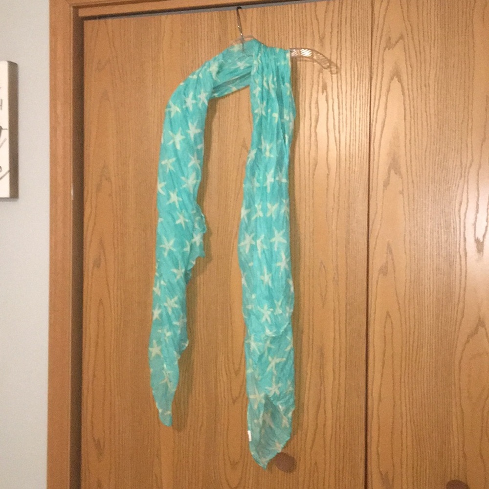 Teal Starfish Scarf